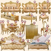 Ensemble de canapés Pabasha en PU de style européen, éponge haut de gamme, luxe, salon, amovible, pas cher, suite complète, fabrication chinoise, non.