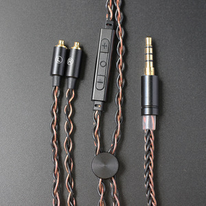 <span class=keywords><strong>Cable</strong></span> trenzado para auriculares MMCX Se535 Se846, <span class=keywords><strong>Cable</strong></span> de cobre de cristal único con micrófono - Product Image 4