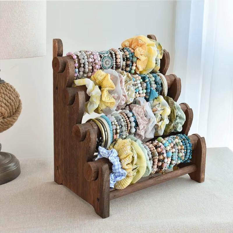 Multi-layer Wooden Jewelry Display Stand Bracelet Bracelet Stall ...