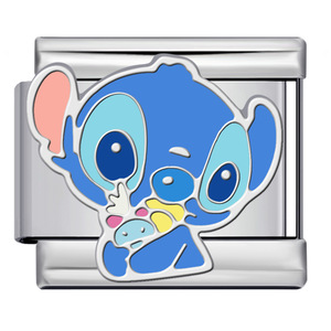 <b>Stitch</b> Cartoon Italian Modular Bracelet <b>Charm</b> Set Unisex DIY Jewelry Gift Titanium Steel - Product Image 5