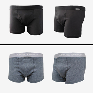 CELINNE <b>Custom</b> Logo Men comfortable <b>Boxer</b> Briefs Mid Rise Knitted Underwear Open fly breathable men's underwear - Product Image 5