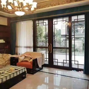 Nội thất thương mại lối vào chính cửa trượt đôi khung nhôm kính mở hệ thống chống thấm siêu thị xưởng - Product Image 2