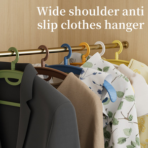 <b>Plastic</b> Non Marking Clothes Hanger Widened Thickened Non Slip Adult Coat Hanger Household Use Autumn Winter - Product Image 2