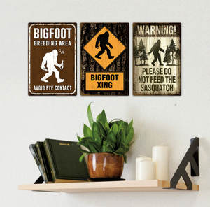Warnung füttern Sie nicht die Sasquatch Bigfoot Vintage Metall Zinn Poster Retro Sign Home Pub Restaurant Bar Küche Dekor - Product Image 4