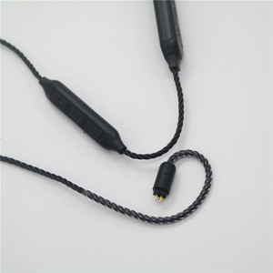Câble Bluetooth CSR8645 double P0.75 noir en TPE tressé pour écouteurs et casques de sport - Product Image 1