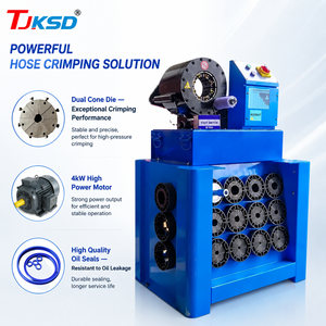 Presse à sertir hydraulique haute puissance 4KW à <span class=keywords><strong>changement</strong></span> rapide <span class=keywords><strong>de</strong></span> matrice, 1/4"-2.5" (64mm), 13 matrices, pour réparation <span class=keywords><strong>de</strong></span> voitures et d'excavatrices en atelier - Product Image 2