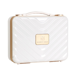 Estuche de maquillaje portátil OBOX, cuadrado, de ABS, impermeable, ligero, a prueba de golpes, con espejo y cerradura para uso diario. - Product Image 3