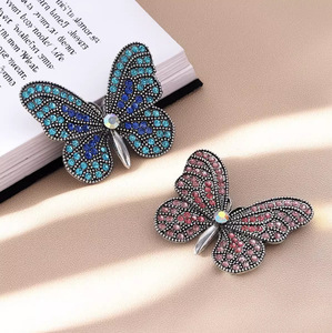 Beautiful Butterfly Retro Eco-Friendly Alloy FashionDiamond Rhinestone Brooch for Women <b>Wedding</b> <b>Accessories</b> - Product Image 4