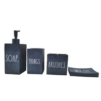 Nhà Máy Sản Xuất Hàng Hóa Nhanh Chóng Bộ Phụ Kiện Phòng Tắm Nhựa Polyresin 5 Mảnh