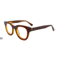 Monture de lunettes tendance unisexe vintage punk en acétate, pour hommes et femmes, montures optiques de prescription