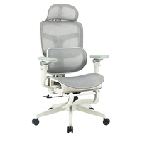 Chaise de bureau exécutive ergonomique pivotante moderne et confortable à dossier haut en maille avec repose-pieds, pour mobilier commercial de fabricant