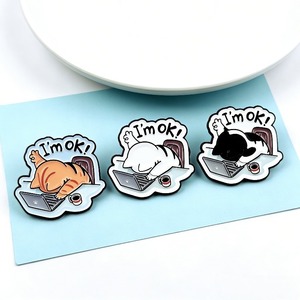 Épingles de collection en alliage de zinc plaqué, style <span class=keywords><strong>anime</strong></span> mignon, émail souple, thème animalier, pour les amoureux des animaux, vente en gros, écologiques - Product Image 3