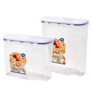 2kg 4L plastica Bpa Free Kitchen Cereal Box Keeper Dispenser per contenitori per alimenti secchi alla rinfusa per cereali con coperchio Flip Top
