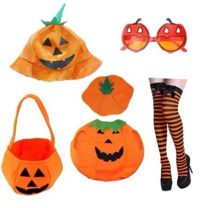 SOLPOP Set di Accessori per Costume da Festa di Halloween per Uomo e Donna: Cappelli a Forma di Zucca, Borsa, Calze e Accessori Creativi per Cosplay - Product Image 1