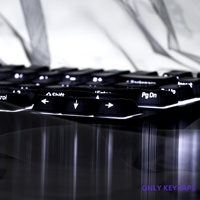 XVX Keycaps Full Set Black Side-Engraved Semi-Translucent Cherry Profile Ceramic Keycaps for Magnetic Switch Keyboards for Gift