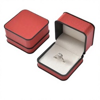 Boîte à bijoux de luxe personnalisée avec votre propre logo de marque, boîte carrée de haute qualité en cuir PU, ensemble d'emballage cadeau personnalisé