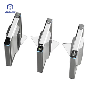 공장 맞춤형 얼굴 인식 보안 액세스 제어 RFID SUS304 고속 유도 스윙 배리어 게이트 개찰구 - Product Image 4