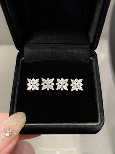 Xinfly Trendy 18K Gold and Natural Diamond Lotus <b>Stud</b> <b>Earrings</b> New Design Woman <b>Fine</b> Jewelry for Wedding Occasions - Product Image 2