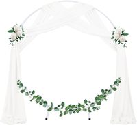Tissu de drapage pour arche de mariage Socomi, 1 panneau, 29 po x 19 pi, voile de chiffon ivoire, 6 yards, pour cérémonie en Chine