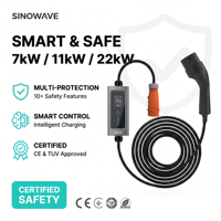 Chargeur EV portable étanche IP65 7kW 11kW 22kW Type 2 WiFi APP OCPP DLB pour la maison Byd Shark