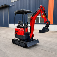 Mini-excavatrice sur chenilles à haute stabilité de rotation avec plusieurs options de poids, qui garde l'équilibre pendant le creusement