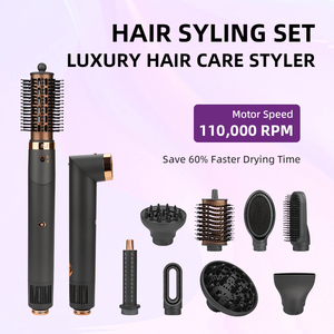Brosse à air chaud professionnelle en une étape 7 en 1 personnalisée de marque privée peigne lisseur bigoudis <span class=keywords><strong>auto</strong></span> brosse sèche-cheveux - Product Image 2