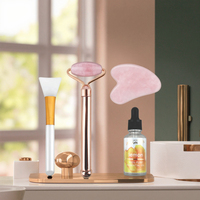 MEJ – rouleau de Jade en cristal Rose de haute qualité, emballage Gua Sha, ensemble de soins de la peau biologique avec boîte