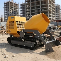 Mini-bétonnière sur chenilles pour le mélange et le transport de béton, capacité 300dm³, auto-chargeante et auto-déchargeante