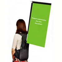 Drapeau publicitaire portable QCP personnalisé pour l'extérieur, sac à dos publicitaire, bannière publicitaire numérique, impression numérique, fibre de verre, imperméable