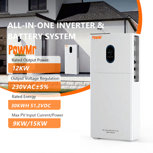 อินเวอร์เตอร์ไฮบริดกริดโซลาร์ ESS 6KW 12KW 220Vac พร้อมแบตเตอรี่เก็บพลังงาน 16KWH 30KWH คลื่นไซน์บริสุทธิ์ สำหรับระบบออลอินวัน - Product Image 2
