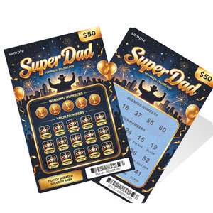 High Quality Fancy <b>Paper</b> Custom Anti-Counterfeiting Eco-friendly Durable Lottery Scratch Digital Printing Cards Lottery Tickets - Product Image 4