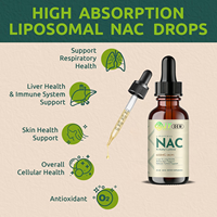 NAC Liposomal 600mg en Gouttes – Soutien Naturel Hépatique, Pulmonaire, Immunitaire et Antioxydant – Complément Liquide Oral 60ml – Vente en Gros OEM