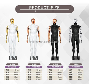 Mannequin <span class=keywords><strong>Homme</strong></span> <span class=keywords><strong>Musclé</strong></span> en Gros Or Argent Noir pour Présentation de Vêtements de Sport - Product Image 2