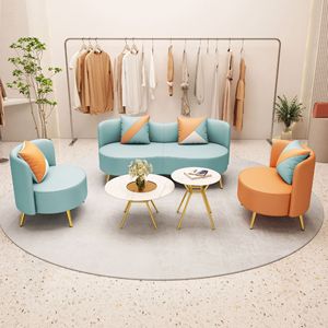 Aobin Combination Sofa Set BD-F9219H For Office And Living Room Modern Design With Teal And Orange Upholstery - Product Image 2