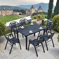 Chaises de jardin modernes haut de gamme en aluminium, plastique et bois pour villa
