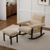 Fauteuil de salon moderne 2026, chaise longue inclinable en tissu blanc pour la maison/la villa
