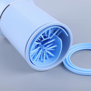 فرشاة تنظيف ذكية فاخرة للكلاب والقطط مع وظيفة التدليك، قابلة للشحن عبر USB، بطارية 2000 مللي أمبير، معدات تنظيف الحيوانات الأليفة باللون الأزرق - Product Image 3