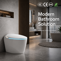 WC intelligent de luxe en céramique monobloc carré, à chasse automatique, avec siphon en P, haute qualité, vente en gros, promotion