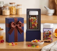 Boîte Cadeau de Luxe pour Compléments Alimentaires Carrés – Emballage pour Comprimés de Soin du Foie et du Cœur pour Hommes, Bouteille de Gélules de Mélatonine