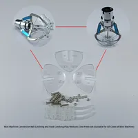 Mini jouet en peluche à pièces saisissant la balle-attraper la boîte aveugle Gacha Gameplay accessoire de feuille de plastique de griffe en forme d'éventail