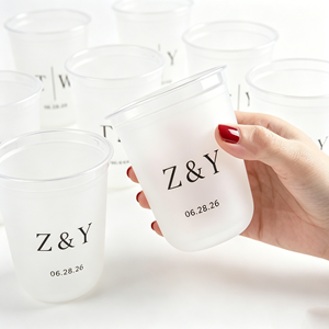 Vaso Esmerilado de 300 ml (14 oz) con Logotipo Personalizado OEM para Estadios, Cerveza, Bodas, Fiestas, Eventos, Aniversarios y Catering - Product Image 1