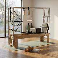 Pilates 3-en-1 : Reformer et Cadillac en bois de chêne, réglables, durables, qualité professionnelle, équipement portable pour salle de sport à domicile, garantie 10 ans