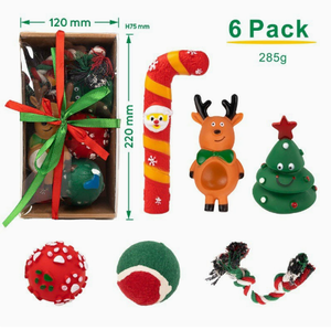 Juego de juguetes chirriantes navideños para perros, juguete interactivo festivo para mascotas, para perros pequeños y medianos, para jugar en interiores durante las fiestas - Product Image 5