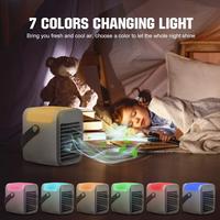 OEM Kipas Pendingin Udara Mini USB, Bisa Diisi Ulang dengan Lampu LED, Pendingin Udara Evaporasi Kabut Portabel