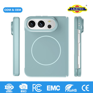 เคสโทรศัพท์ Laudtec สีพื้นแบบแม่เหล็กสำหรับ iPhone รองรับการชาร์จไร้สายแบบ Duo ให้สัมผัสเหมือนผิวหนัง สำหรับ iPhone Fold พร้อมโลโก้แบบกำหนดเอง - Product Image 2