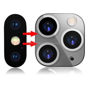 Copriobiettivo per fotocamera per iPhone X /XS MAX/XR secondi dell'obiettivo passa a 11 PRO MAX obiettivo della fotocamera adesivo per la protezione dello schermo in metallo