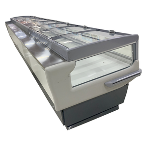 Refrigerador de exhibición de carne con congelador abierto de supermercado para tienda de conveniencia, refrigerador de exhibición de congelador de isla, vitrina de pescado Frigo - Product Image 3