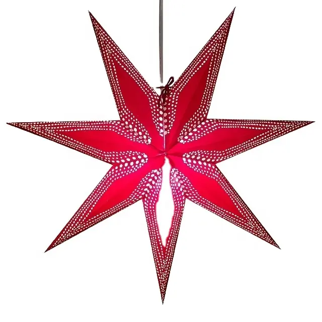 Christmas holiday Hanging Decoration Cut-Out Paper Star Lantern flower light