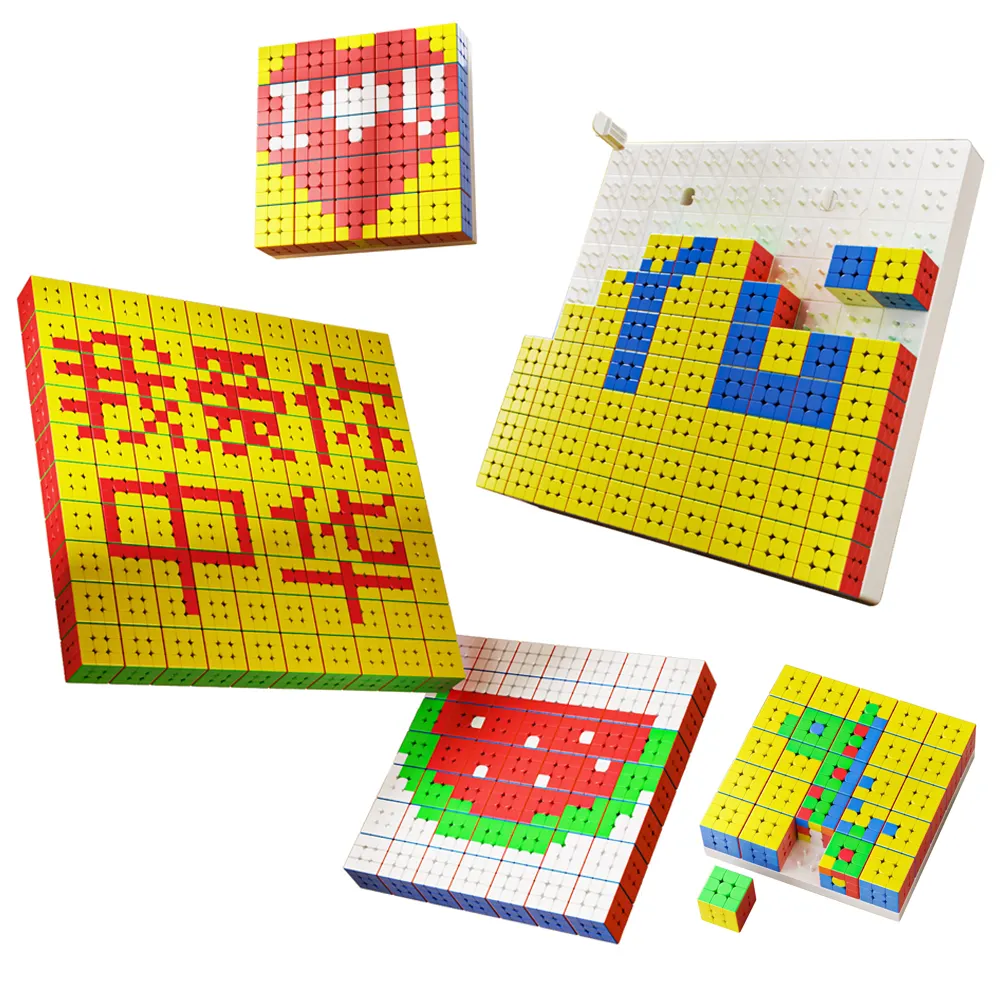 Moyu nuovo aggiornamento mosaico galleria d'arte montaggio creativo Puzzle cubo magico giocattoli educativi set cubo magico cubo