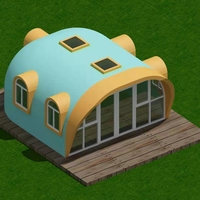 Vente en gros usine : Mini-maison dôme en mousse à un étage, autonome en eau, avec chambre, à vendre en bord de mer, modèle Van Oceanfront